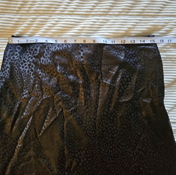 Entro Elegant Black Leopard Print Skirt Size L - Picture 5 of 10
